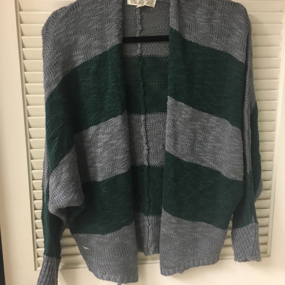 Striped Open Sweater